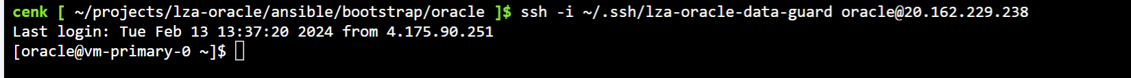 Primary Server ssh