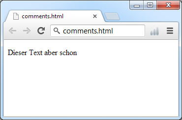 Anzeige der HTML-Seite in Google Chrome