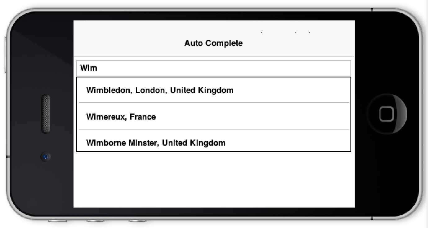 Autocomplete Text Field with a webservice