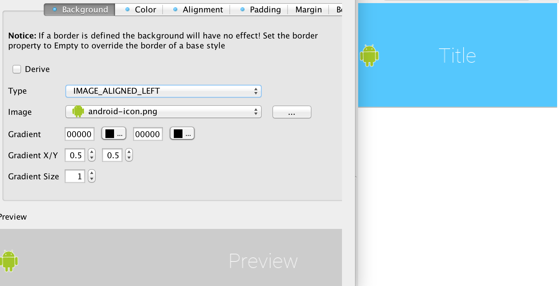 IMAGE_ALIGNED_LEFT places the image centered at the left part of the component