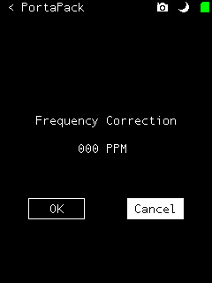 PortaPack frequency correction setup